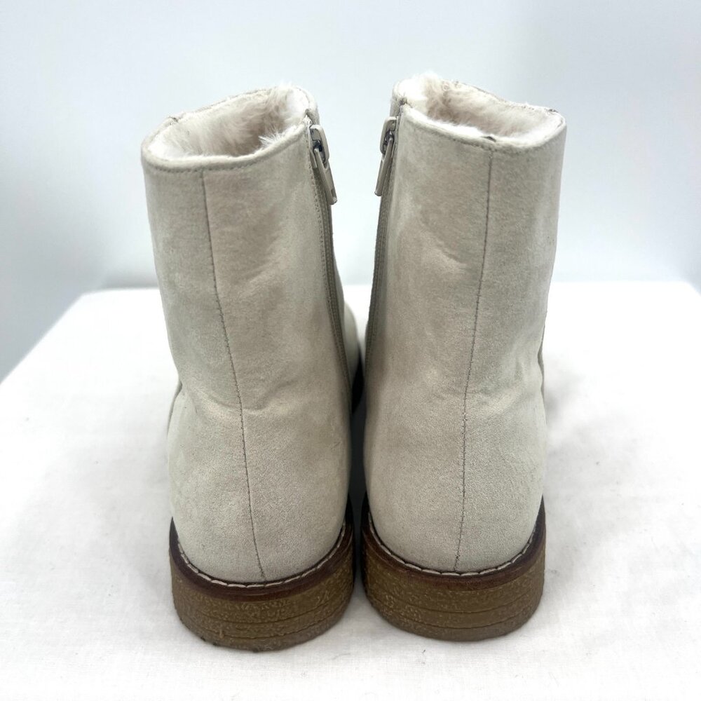 LOFT Ivory Faux Suede Side Zip Booties Women's 8.5 - Picture 8 of 11